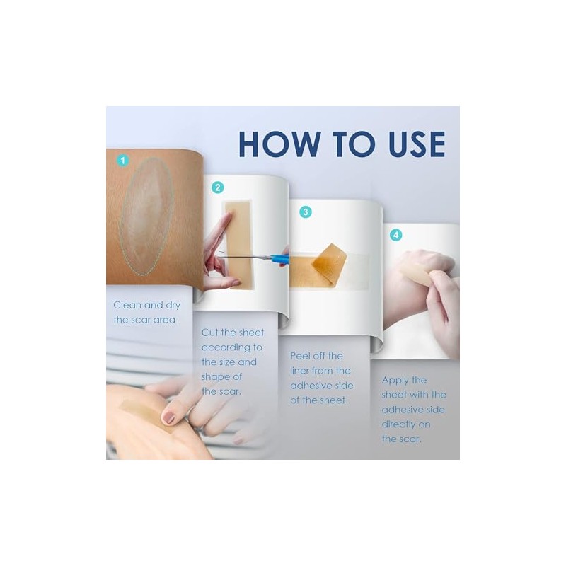 Admirada Silicone Sheets for Scars: Reusable Scar Care Tape for