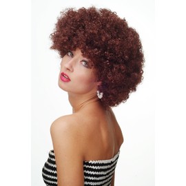 Wig me up Afro Wig, Foxy, Brown, Funky Disco Hair, Tokyo PW0011