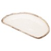 Mino Ware K51228 Shirokaratsu Half Moon Plate