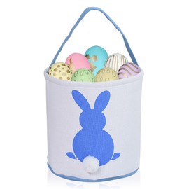 Zkaoai Easter Bunny Bags, Easter Bunny Baskets with Fluffy Tail, Easter Bunny Bags Children, Easter Basket Carry Bags, Easter Baskets for Kids Egg Hunt, Party Decoration, Toys, b