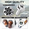 LivTee Rustproof License Plate Screws for Securing License Plates Frames