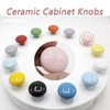 Joyangy 10Pack Ceramic Cabinet Knobs, 1.26Inch/32mm Pink Round Drawer Dresser