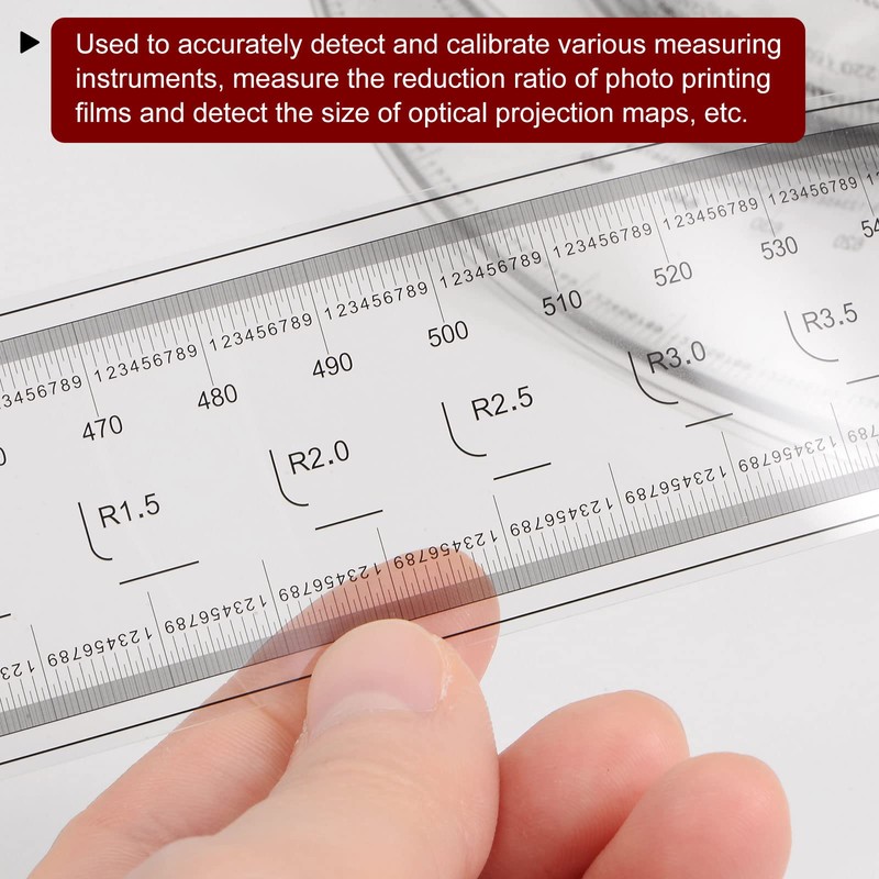sourcing map Film Flexible Ruler 120 cm 0.1 mm Scale