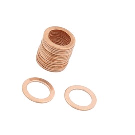 Motoforti 13mm Inner Dia Copper Crush Washers Flat Sealing Gaskets 20pcs Long-lasting