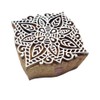 Designer Square Mandala Pattern Wood Print Textile Stamp