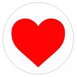 Unbranded 30 RED HEART ENVELOPE SEALS LABELS STICKERS 1.5" ROUND VALENTINES DAY