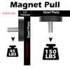 MUTUACTOR 150lb Heavy Duty Neodymium Pot Magnet,Anti-Scratch 3/8-16” Male Thread