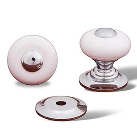 R.K. International CK 319 Rki - White Porcelain Knob with Polished Chrome Tip White Porcelain Knob with Tip