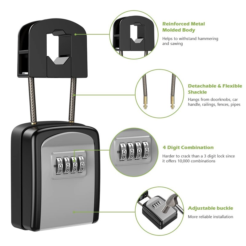 KeeKit Key Lock Box, Upgraded Key Safe Box for Lever