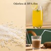 FOREVERIE 100 PCS Clear Plastic Straws Individually Wrapped for Drinking,