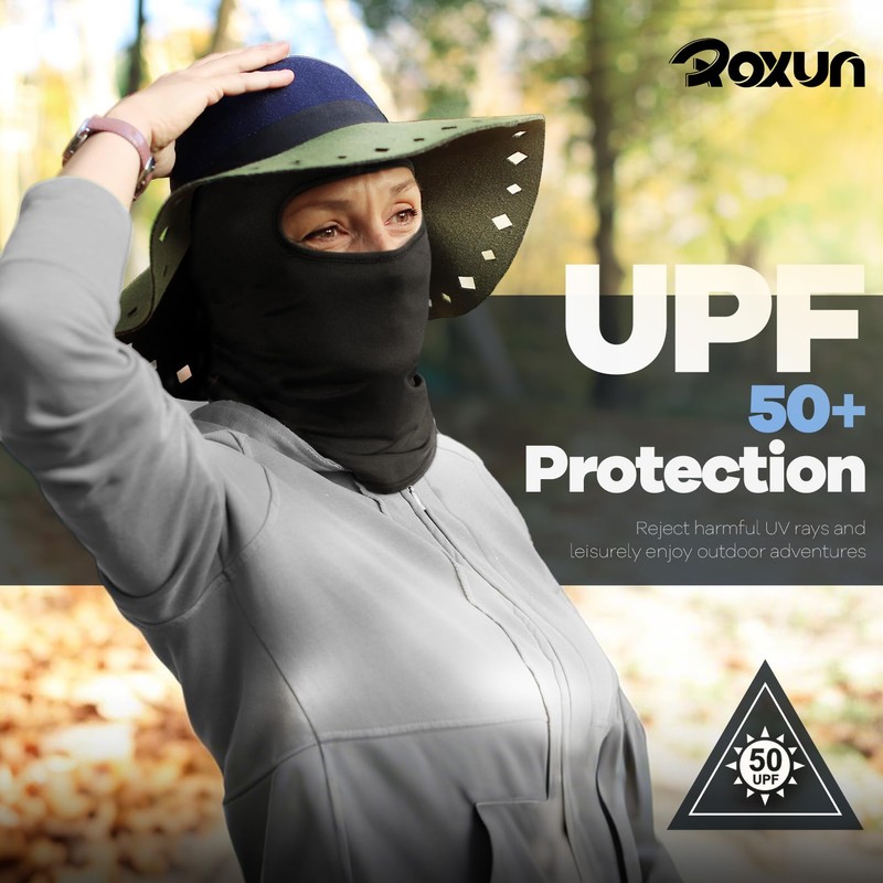 ROXUN Balaclava Ski Mask, 5 Pack Neck Gaiter Motorcycle Scarf,