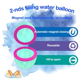 Reusable Water balloons Summer Toy Water Toy for Boys and Girls Pool Beach Toys for Kids ages 3-12 Outdoor Activities Water Games Toys Self Sealing Water Splash Ball for Fun (12 packs)