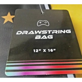 Best Brands Drawstring Bag “Eat, Sleep, Game, Repeat ” 12” x 16” Multi-colored