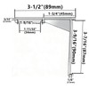 4pcs Valance Clips 3.5" Clear Vertical Blind Hidden Retainer Holder