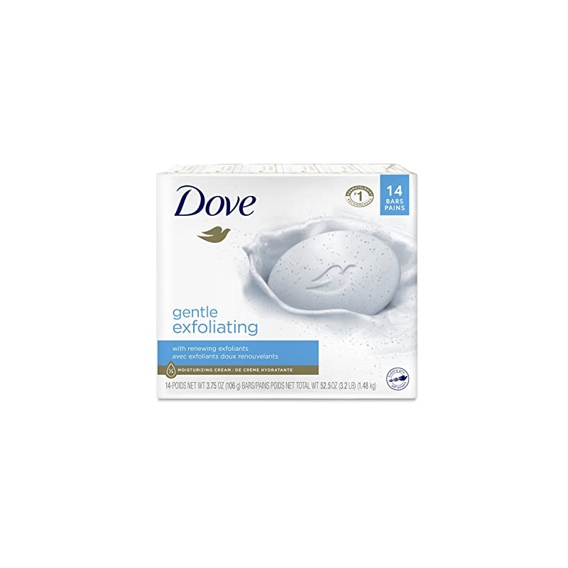 Dove Beauty Bar More Moisturizing Than Bar Soap Gentle Exfoliating