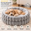 Round Plush Pet Bed for Cats & Rabbits, Thick Warming