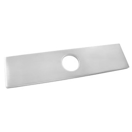 Biaungdo 10" Hole Cover Deck Plate, Brushed Nickel Escutcheon Plate Stainless Steel Bathroom Faucet Plate Rectangle Faucet Cover Plate for 1 or 3 Hole Bathroom Vanity Sink Faucet