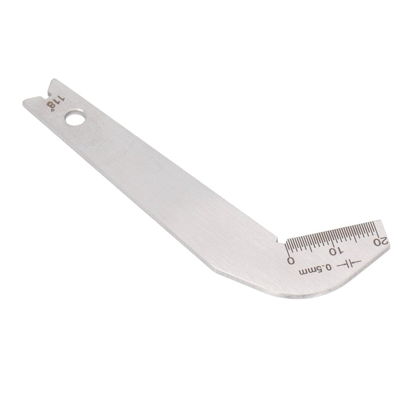 Drill Bit Sharpening Gauge, Stainless Steel 0.5mm Accuracy 118° Angle