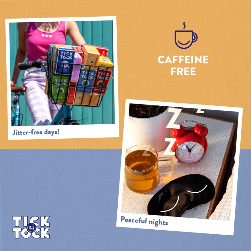 Tick Tock Wellbeing Ginger Boost Tea | Invigorating & Caffeine-Free