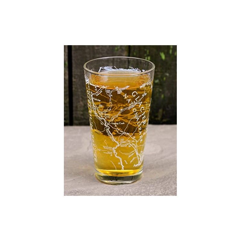 McGovern & Company National Park Pint Glass - Line Map