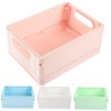 LABRIMP 4pcs Decorative Storage Baskets for Organizing Small Folding Crates