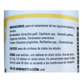 Worm-ex Alimento Desparasitante 50 Tabletas Aves