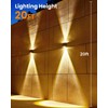 LUHLEE Solar Wall Lights Outdoor, Upgrade 2000mAh Wall Sconce IP65