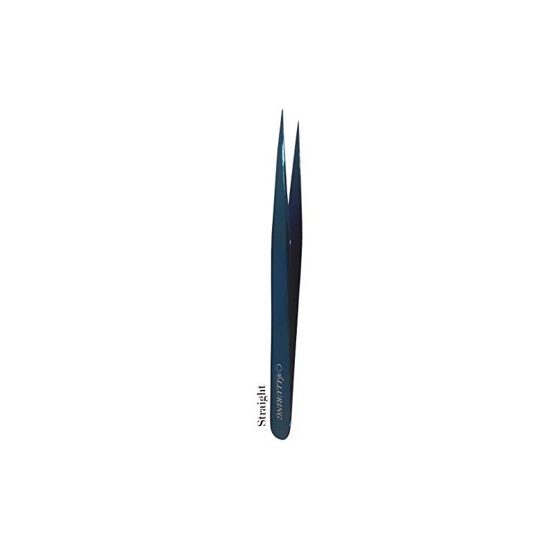 Alluring TITANIUM BLUE Tweezers for Eyelash Extension for Volume Lashes