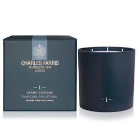 Charles Farris Grand Cascade 3 Wick Scented Candle Smokey Cedar Moss & Abmber 640-gm