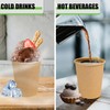pafnisoin Paper Cups Brown Pack of 100 Coffee Cups Paper