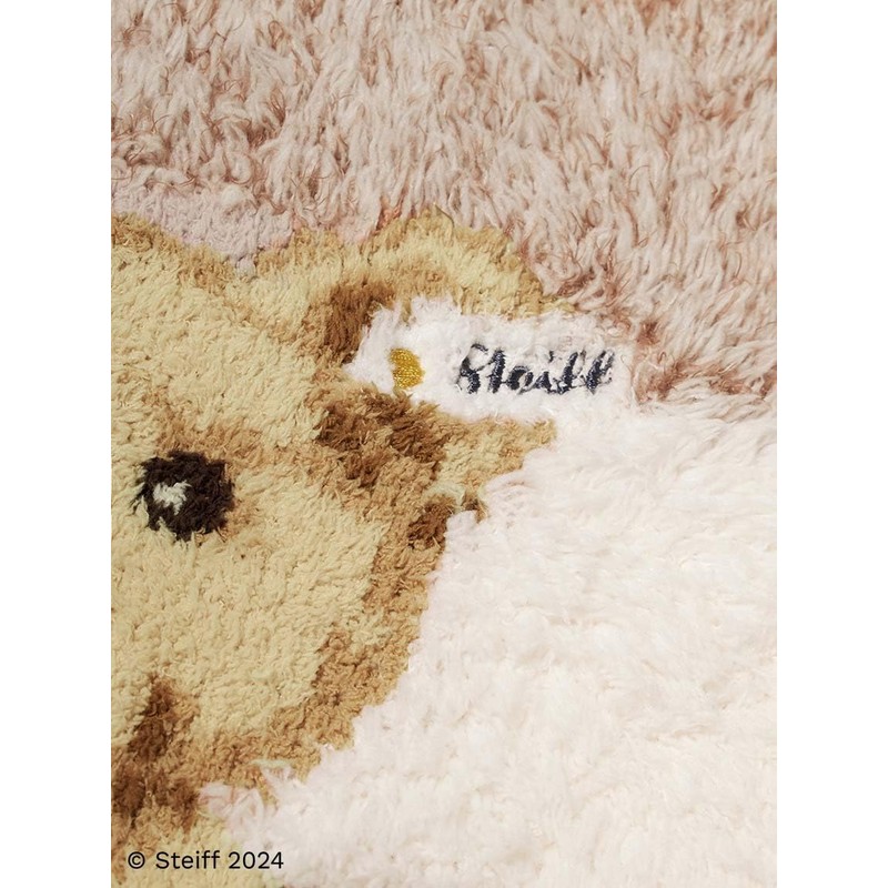 Steiff PWGG245680BRWF Gelato James JQD Border Blanket, Braun