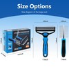 2-in-1 Shedding Brush and Detangling Comb Combo,Stripping Brush for Medium