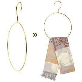 16 Pcs Metal Scarf Hanger, No Snag Closet Organization Storage Holder for Scarves, Mens Ties, Womens Shawls, Pashminas, Belts, Accessories, Clothes