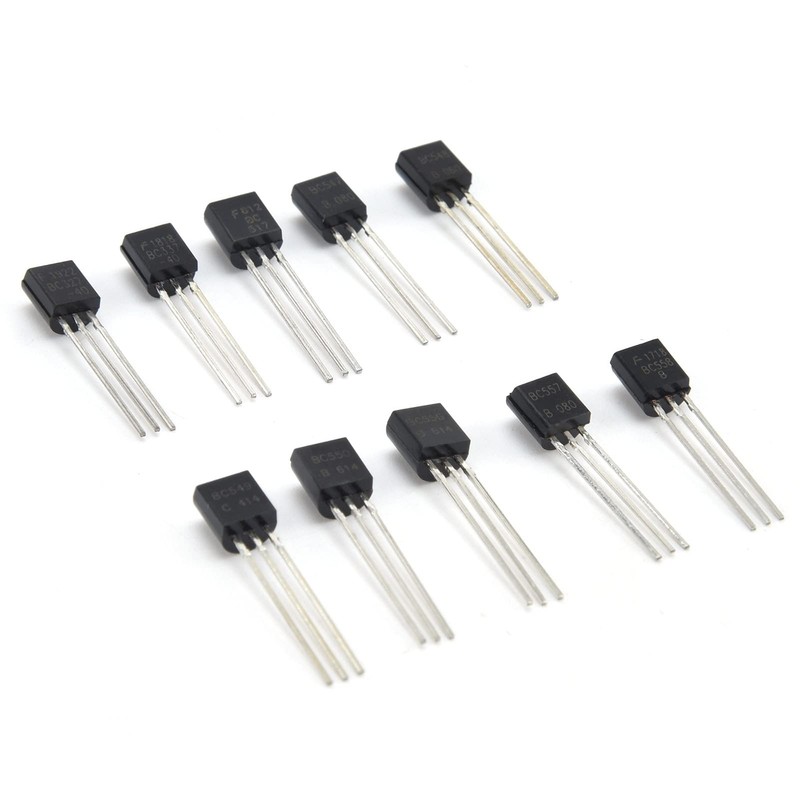 CYTGOUPER 200 Pieces Transistors Assortment Kit, 10 Values BC327‑BC558, NPN