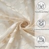 Treatmentex Beige Semi-Transparent Lace Curtain, Modern Embroidery Curtains with Eyelets,