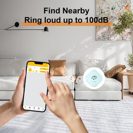 KZO Bluetooth Air Tracker Tag 1 Pack, iOS and Android Compatible, Find Nearby, Phone Finder, Loud Ring, Replaceable Battery, Suitable to Track Keys/Backpacks/Luggage/Suitcases, Green