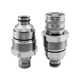 RABROPAR Hydraulic Male & Female Flat Face Quick Connect Coupler Set 7246802 7246799 Compatible with Bobcat Loader S450 S510 S530 S550 Excavator E32 E34 E35 E42 E45