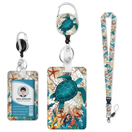 Lanyards for ID Badges - Stylish and Durable Lanyard with ID Holder, Teacher Lanyard, ID Badge Holder with Lanyard, Badge Holder Retractable Clip, Perfect for Nurses, Students, Office, and More