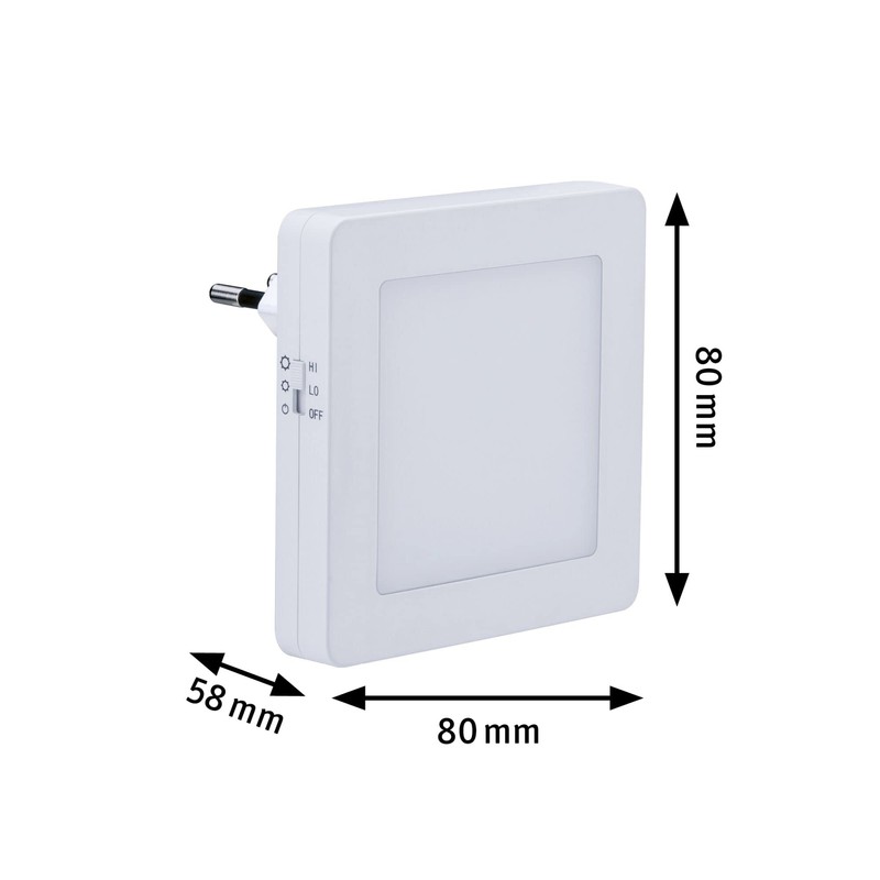 Paulmann Esby 92493 LED Plug Night Light Square 0.016 Watt