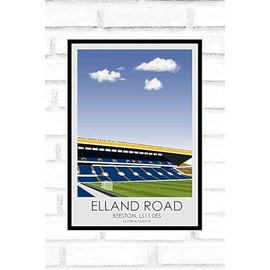Hewson's Gifts Football Stadium Print - Gift Present For Football (Leeds A3 Size (Elland Road))