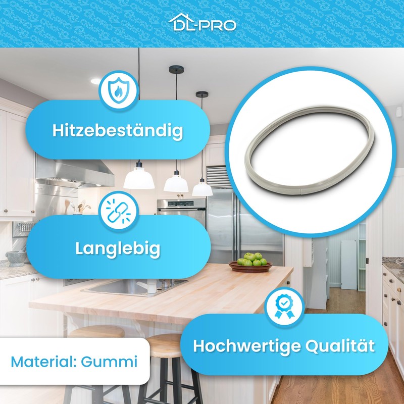 DL-pro Lid Sealing Ring for Fissler 600-000-22-795/0 for Pressure Cooker