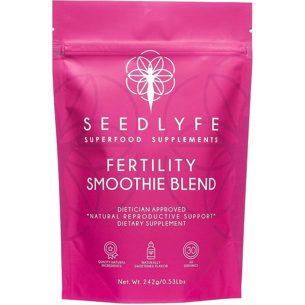 seedlyfe Fertility Supplements for Women & Men – Coq10, Maca Root, Vitex – Superfood Drink Mix, 30 Servings