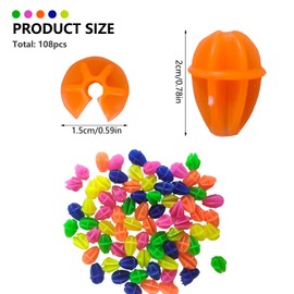 ZEACCT 108 Pieces Bicycle Spoke Clicker, Bicycle Wheel Spoke Beads, Children's Bicycle Accessories Spoke Clips, Colourful Bicycle Spokes, Bicycle Spokes Decorations, for Girls and Boys