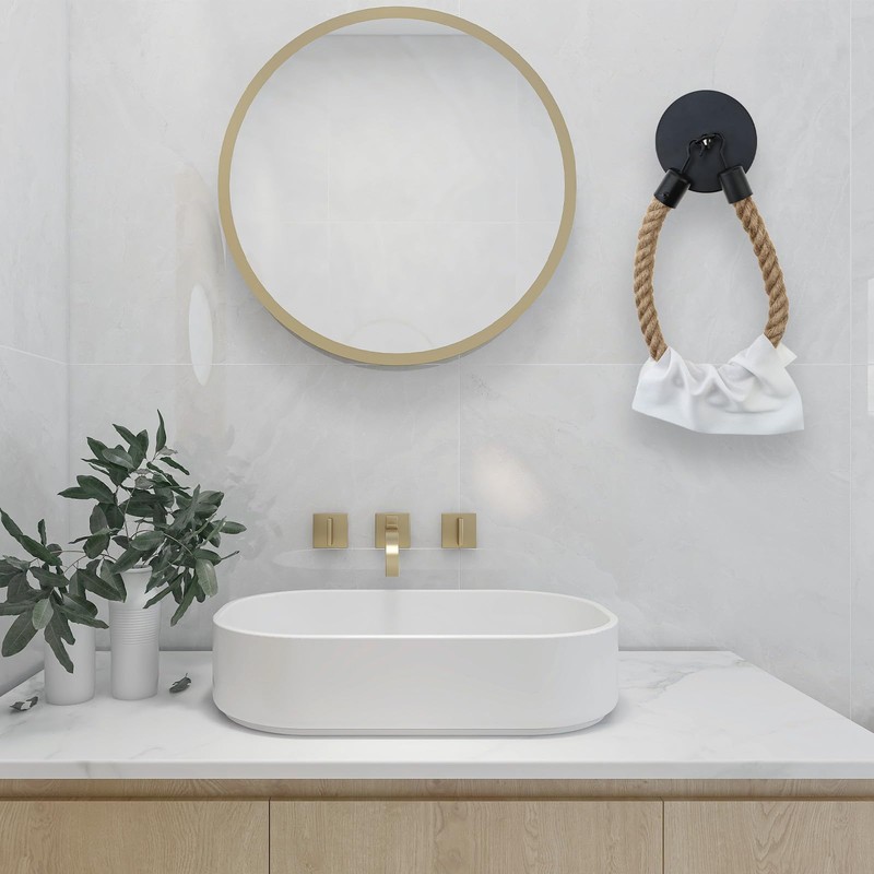 HOJLKLD 2 Pack Nautical Retro Hand Towel Ring Rope Toilet