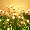 Flumy Solar Lights Outdoor Waterproof 2 Pack, Upgraded Outdoor Firefly