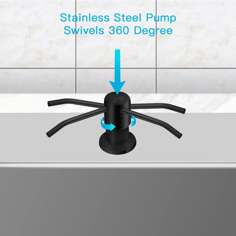 OHiHi Dish Soap Dispenser for Kitchen Sink, Countertop Sink Soap