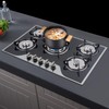 30.3 Inch Gas Cooktop, 5 Burners Built-in Tempered Glass Gas