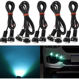 Di-CoPoss Daylight, 0.7 inch (18 mm), Eagle Eye Spotlight, Bolt Type, Large Ball Meter, High Brightness, Recessed Type, 12 V, Set of 4 (Ice Blue)