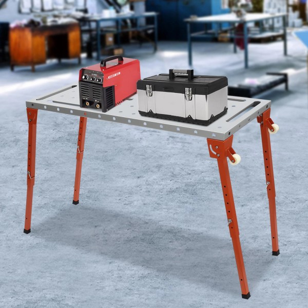 Unbranded Welding Table 46" x 18" 1000LBS Folding Workbench Adjustable