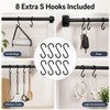 Soyinht 6PCS Curtain Pole Brackets, 8.3cm Black Metal Holders with